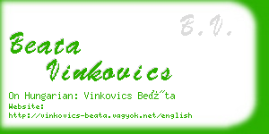 beata vinkovics business card